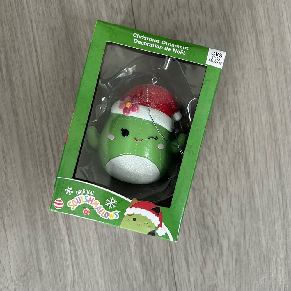 Squishmallows Christmas cactus ornament